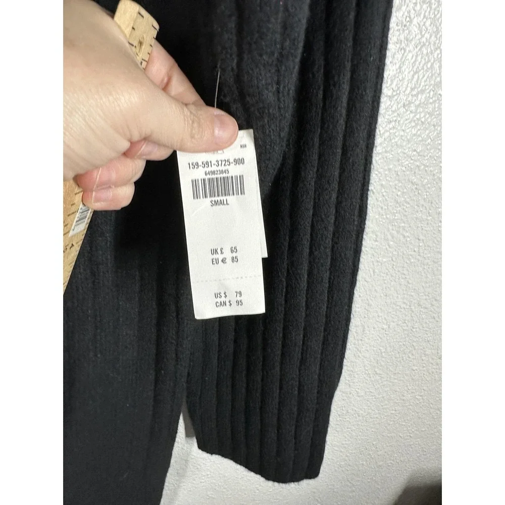 Abercrombie & Fitch‎ Sweater Womens Small Black Cowl Neck Ribbed Knit Tunic